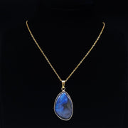 Labradorite Stone Gem Stone Pendant Necklace Ornament Moonstone