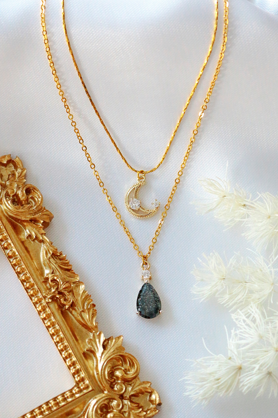 Moon Layered Necklace | 18K Gold Plated